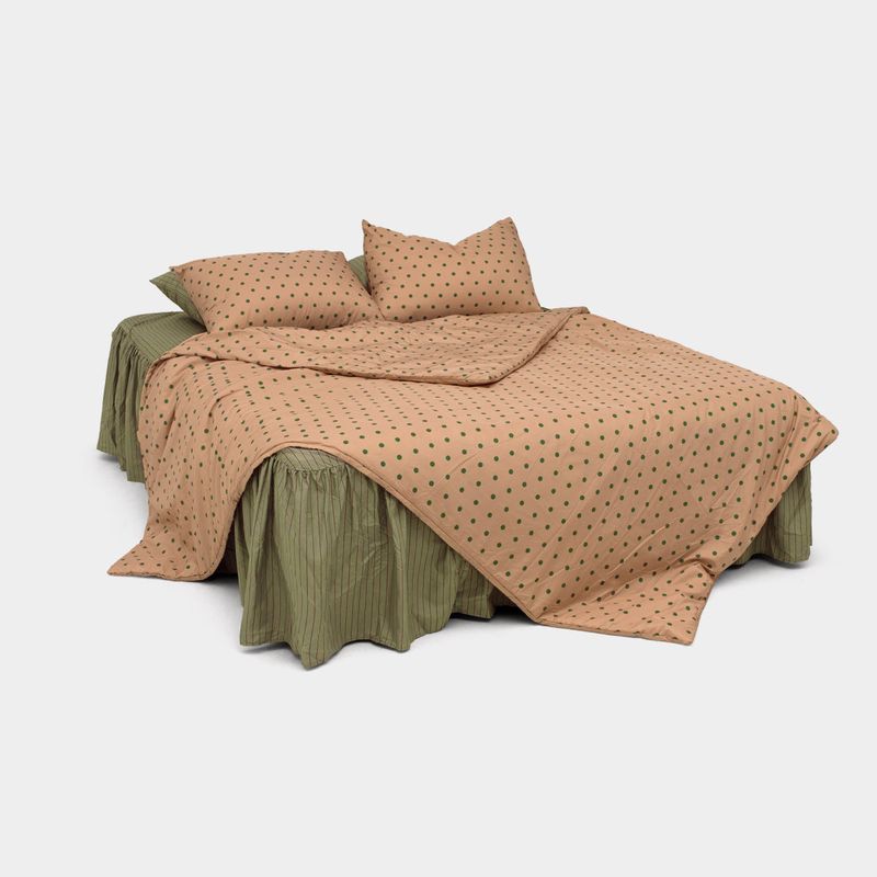 Dust-Free Dot Pattern - Peach Duvet Cover - Q size