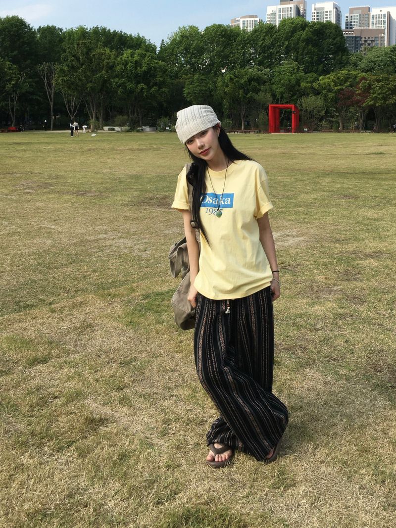 Inca Ethnic Striped Elastic Pants (2c)