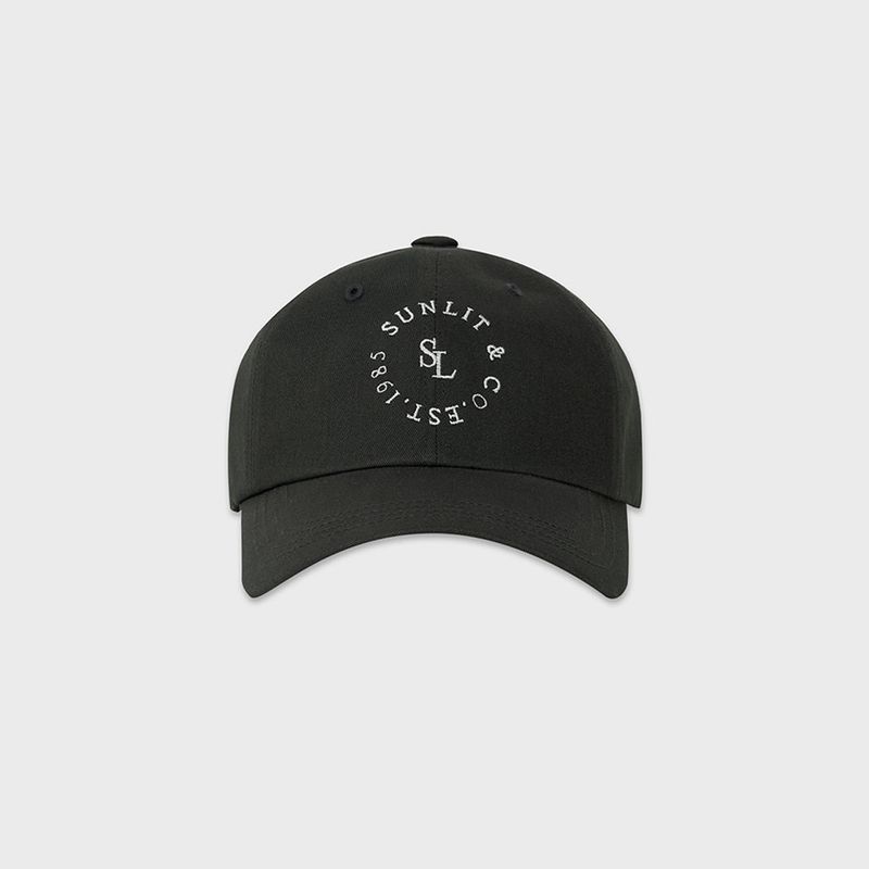 SUNLIT LETTERING BALL CAP (CHARCOAL)
