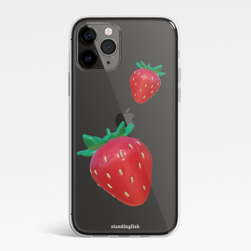 standingfish(スタンディングフィッシュ)の「Strawberry phone case (jell hard)(Smartphone Accessories)」