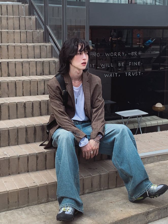 Laurent Over Check Blazer
