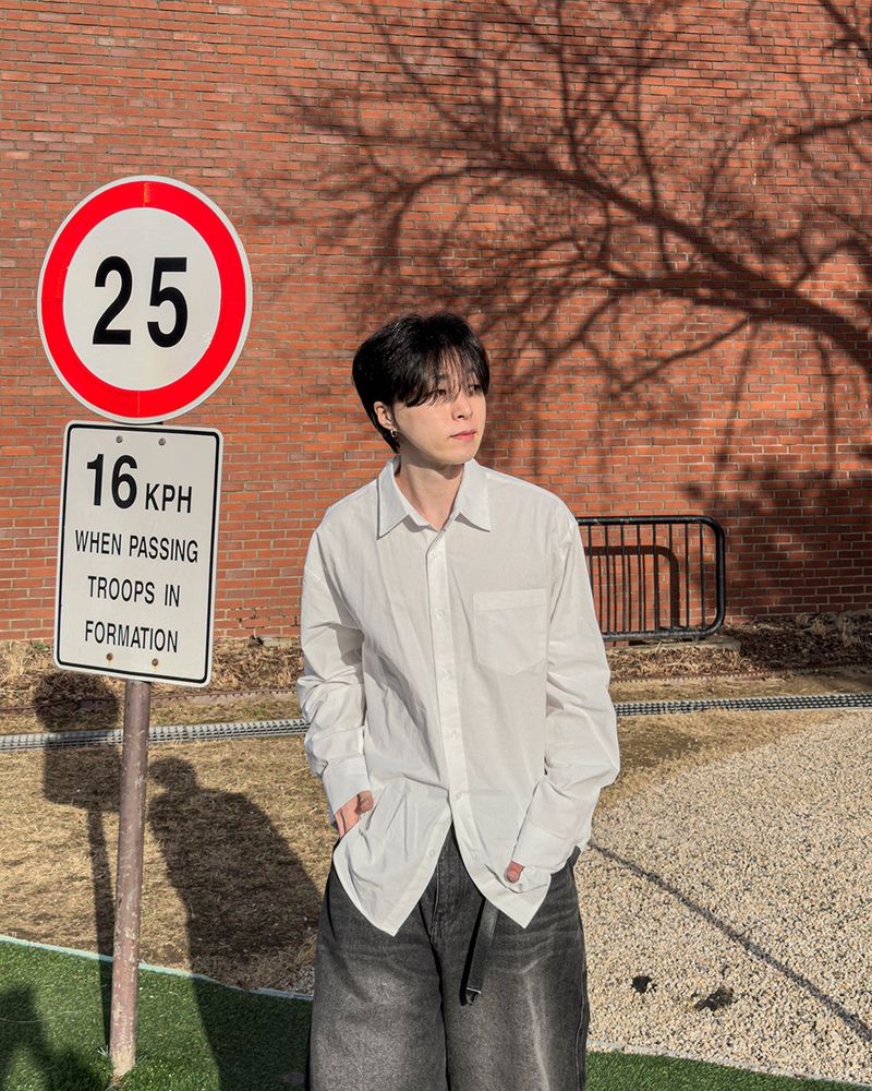 Formal Cotton Washed Oversized Shirt