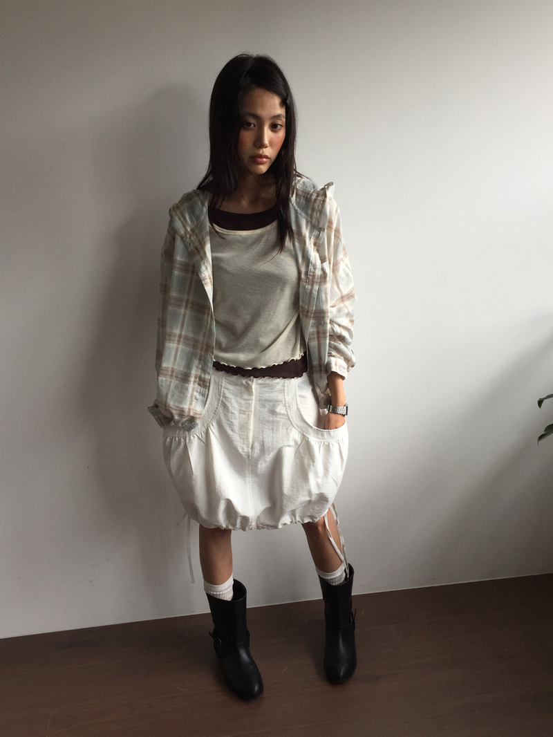 Ranel check hoodie (2color)