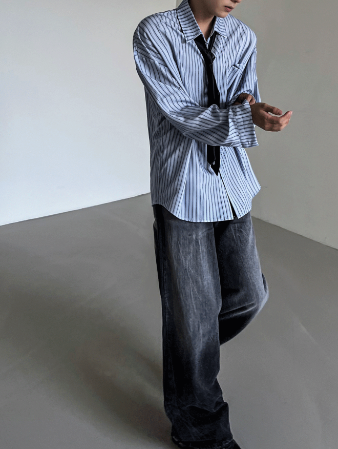 Dope Loose Fit Striped Shirt