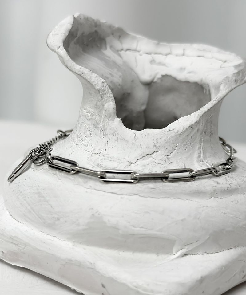 [sv925]square chain bracelet