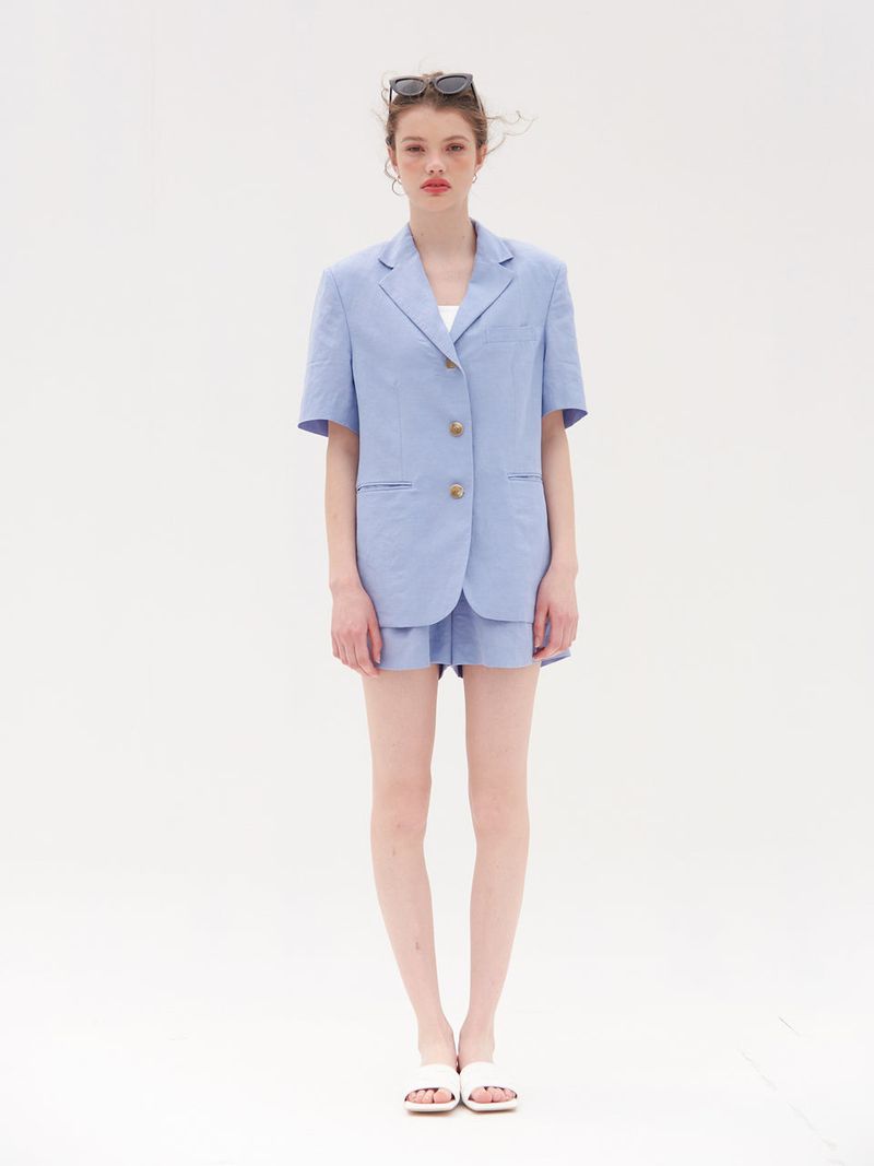 ANN HALF SLEEVES JACKET_PURPLE