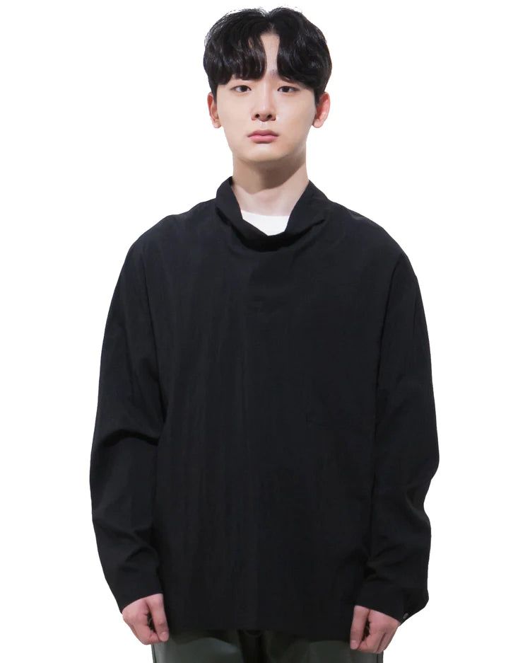 MAGNOLIA（マグノリア）の「モックネックシャツ-BLACK （送料込）- WooStore（Tops）」
