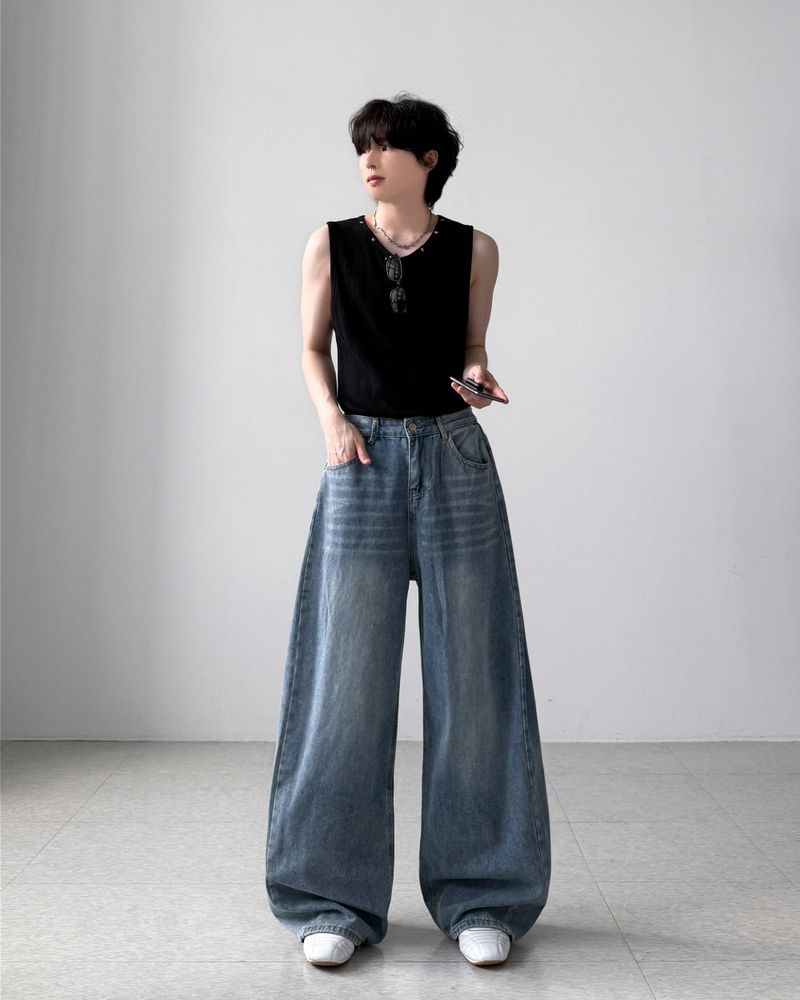 Bellingham Pintuck Wide Denim