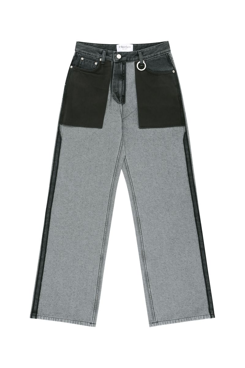 リバースブラックデニムパンツ