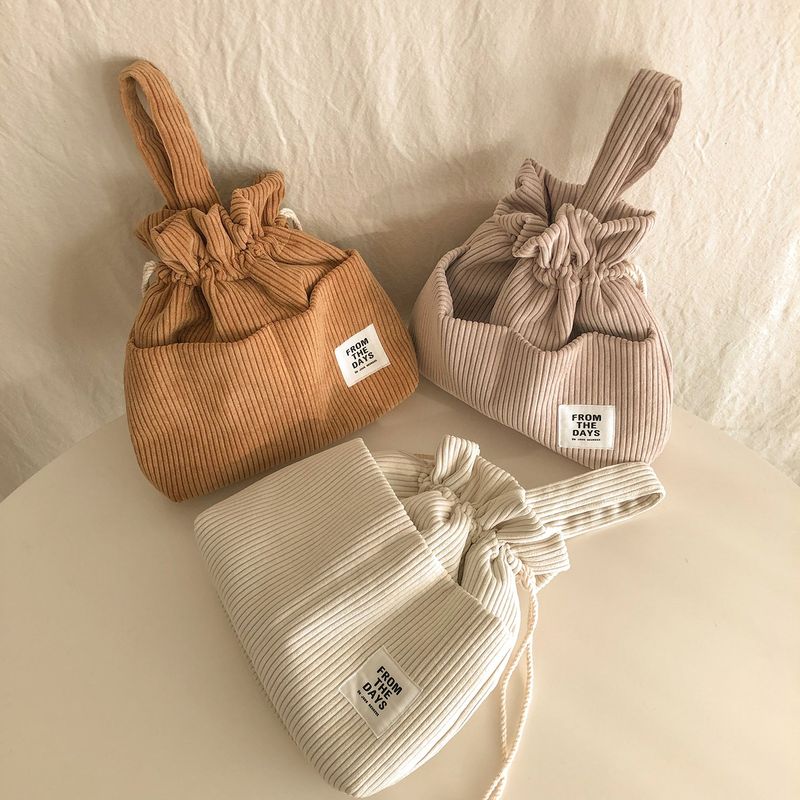 【MADE】Corduroy Pouch Bag - Ivory