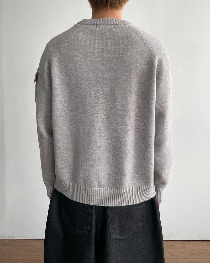 Bis Diagonal Button Knit