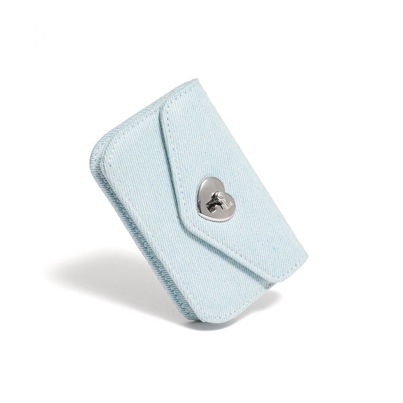 ハートロックコンパクトカードウォレット light denim