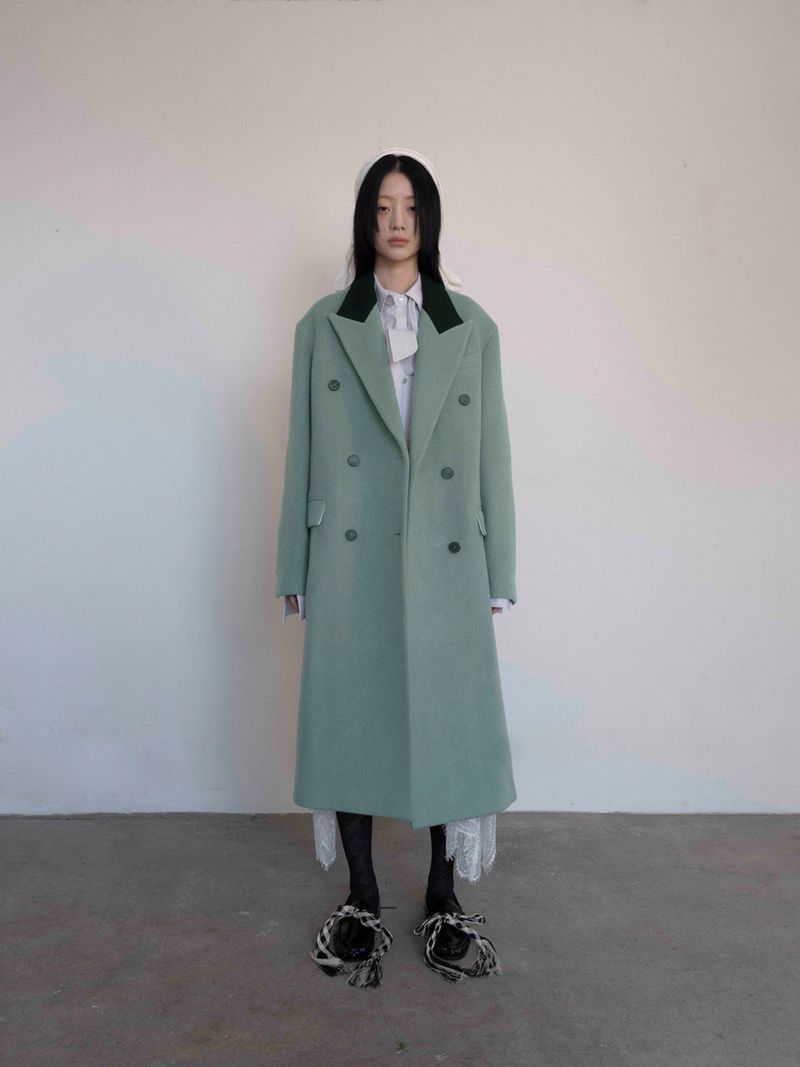 Vintage Sky Wool Coat
