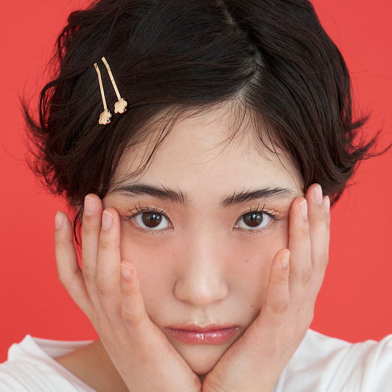 geegee（ジジ）の「[2SET] ペティフラワーヘアピン - ゴールド（ヘアアクセサリー）」