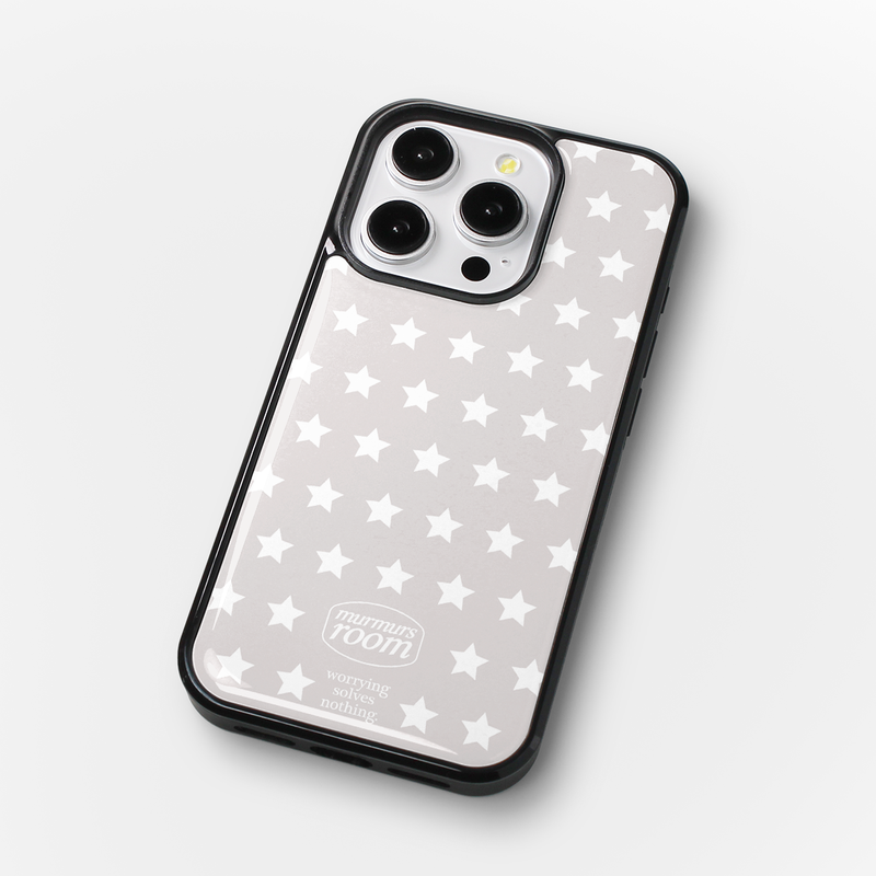 murmursroom（マーマーズルーム）の「baby star epoxy bumper case (light grey)（Smartphone Accessories）」