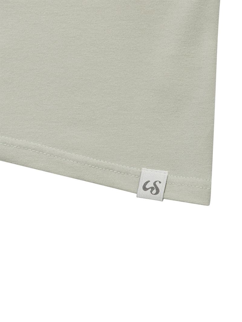 UNBALANCE BUTTON SHOULDER TOP(GREEN)