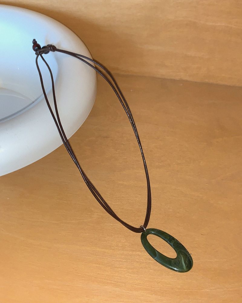 Minmin Vintage Oval Donut Two-Strap Necklace