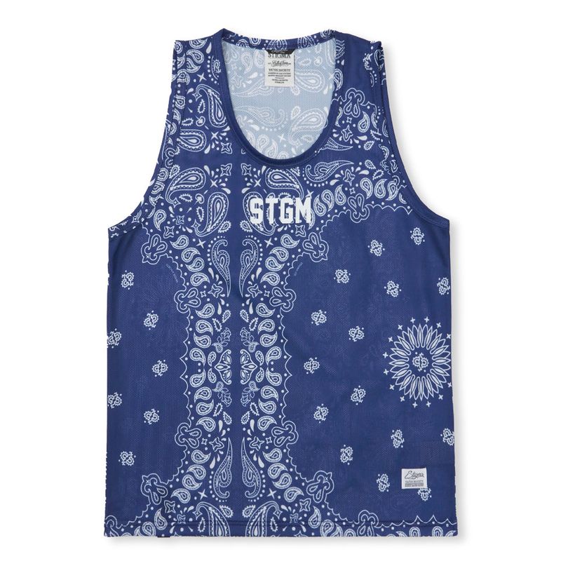 Mesh Oversized Sleeveless Paisley