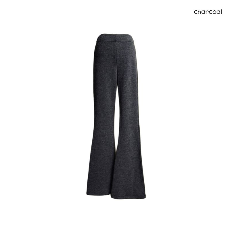 (2color)ソフトブラッシュブーツカットニットパンツ