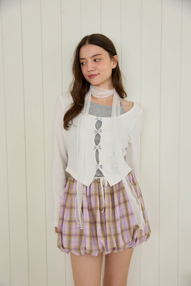PINK PINEAPPLE（ピンクパイナップル）の「BALLET RIBBON TWIN SET（Tops）」