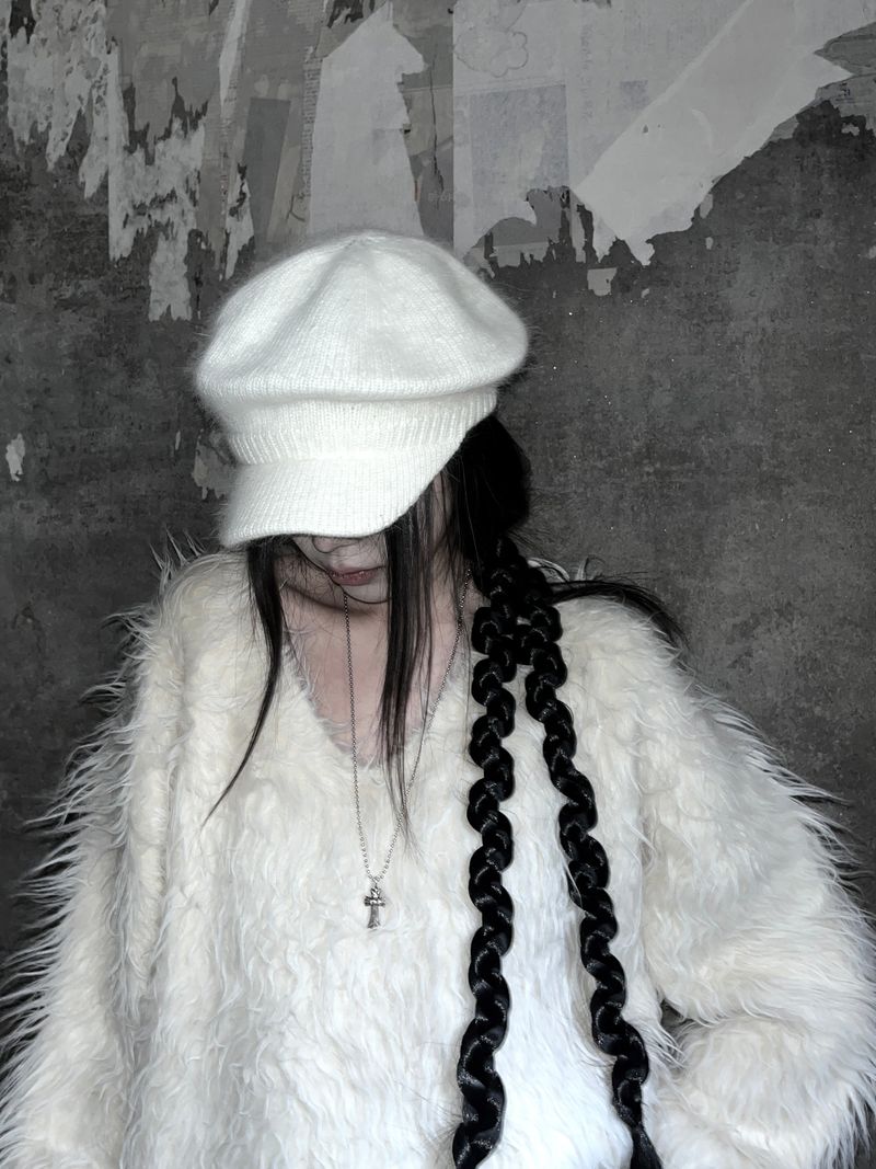 soft knit beret cap (2color)