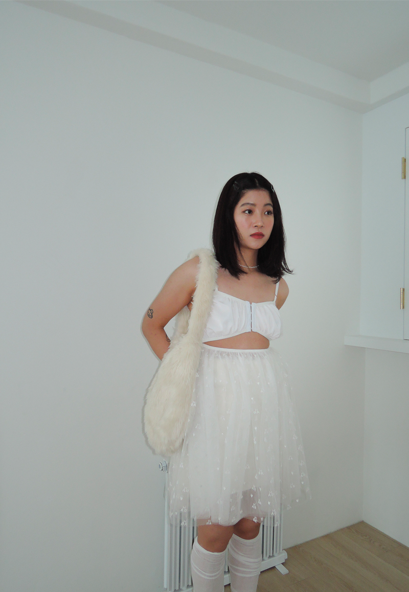 SHASHA TULLE DRESS _WHITE