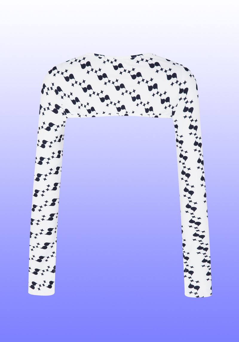 ホワイトショルダーカバークロップトップ