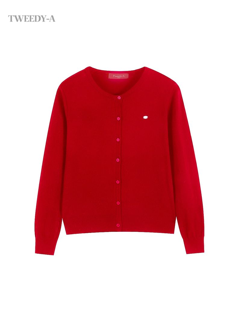 Basic Cashmere Mixed Round Cardigan 6 Colors