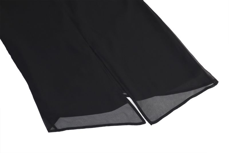  Lisha wrap long skirt (black)