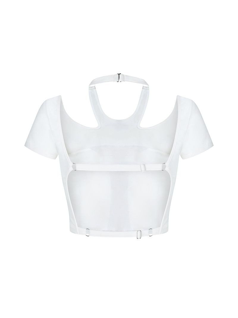 Romanticize Balckless Top WHITE