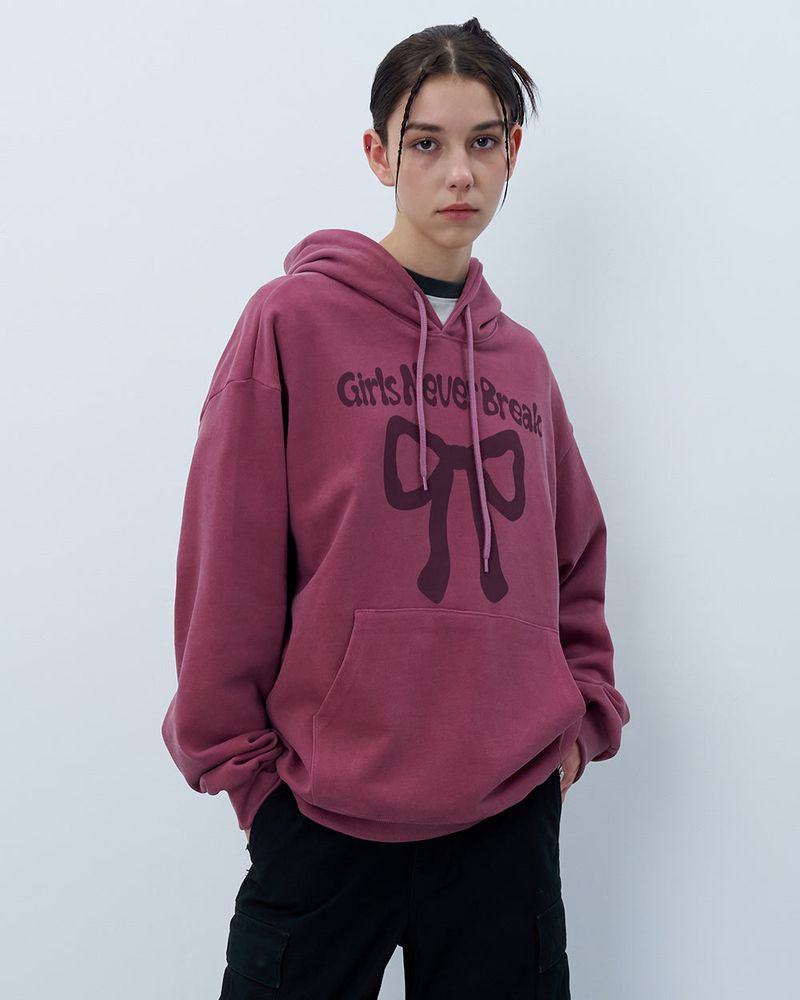 NEVER BREAK PIGMENT HOODIE-PURPLE