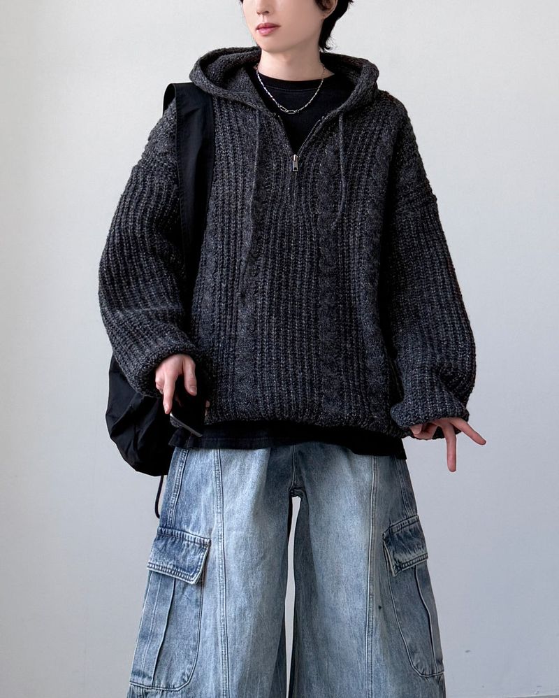 Pania Zip-Up Hood Knit