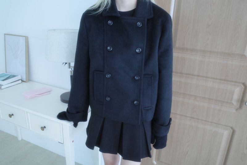 Powder double short coat (2color)