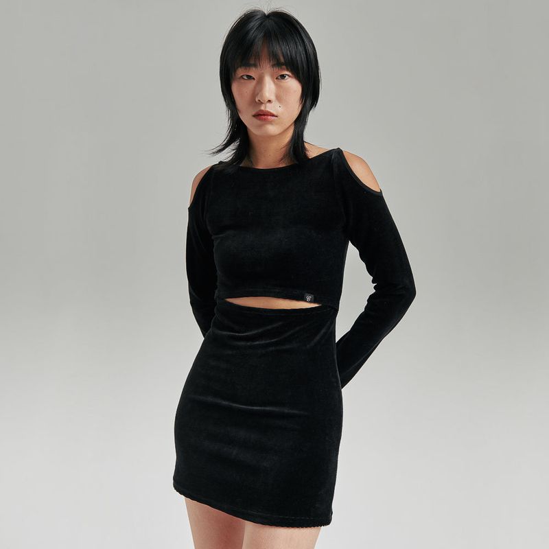 C CUT-OUT DRESS_BLACK