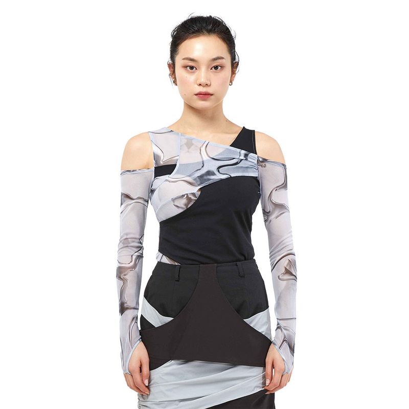 KIMZISU(キムジス)の「In&Out 3D Printed Top _ Black(Tops)」