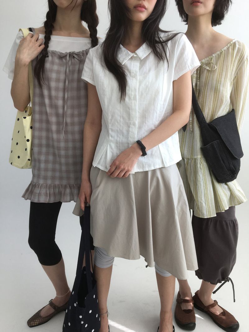 Flocon embroidered shoulder bag (2color)