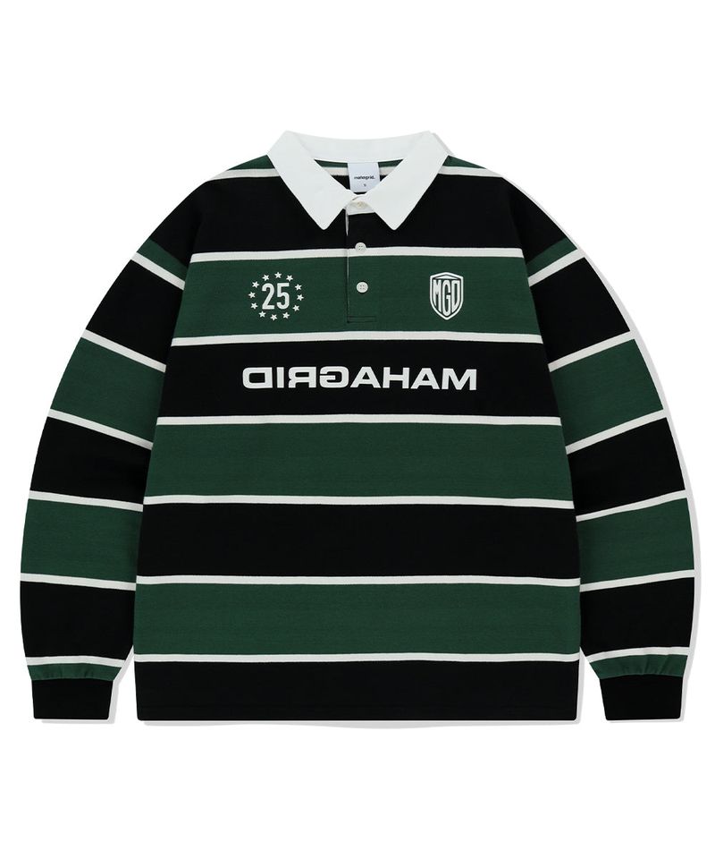 mahagrid（マハグリッド）の「STRIPE RUGBY SHIRT（Tops）」