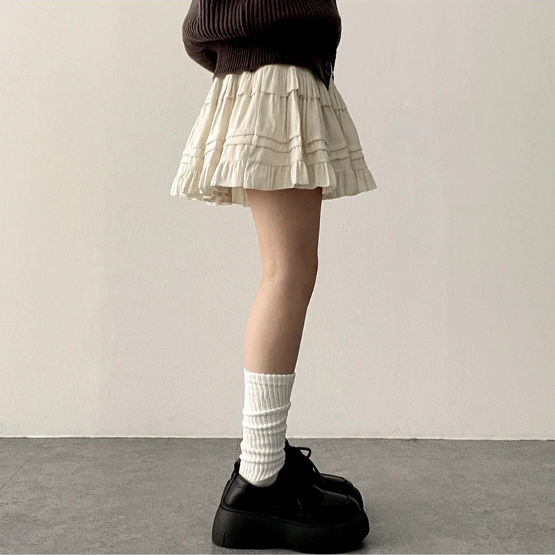 Ruffle Lace Miniskirt