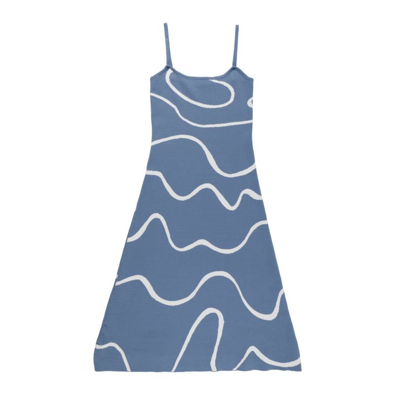 Wave pattern knit one piece