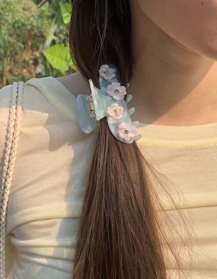 Summer flower hair claw