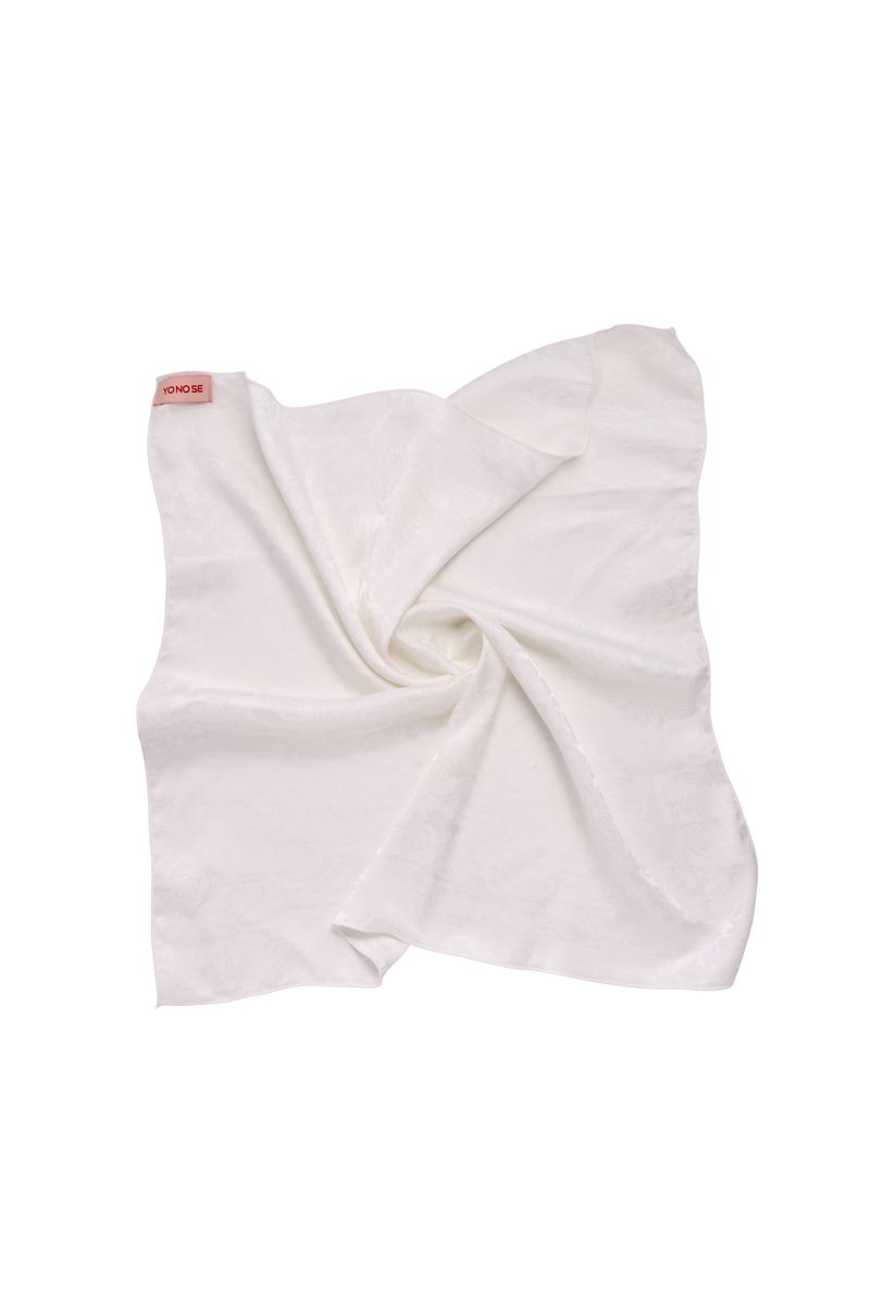 VINTAGE ROSE SCARF / WHITE