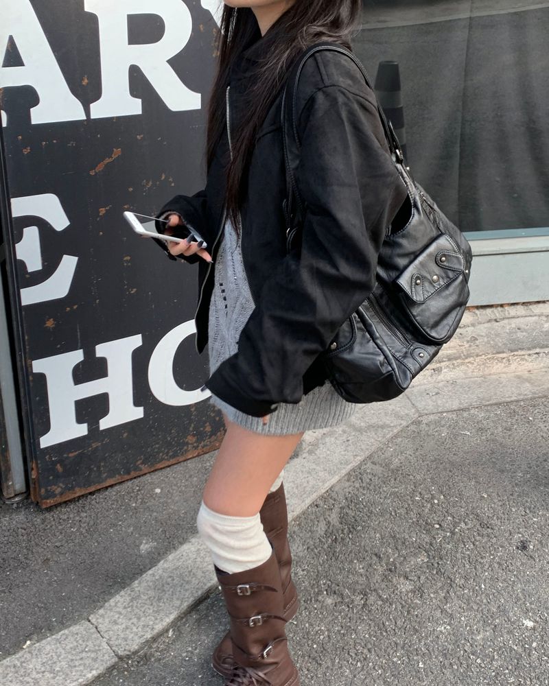 Devided suede jacket