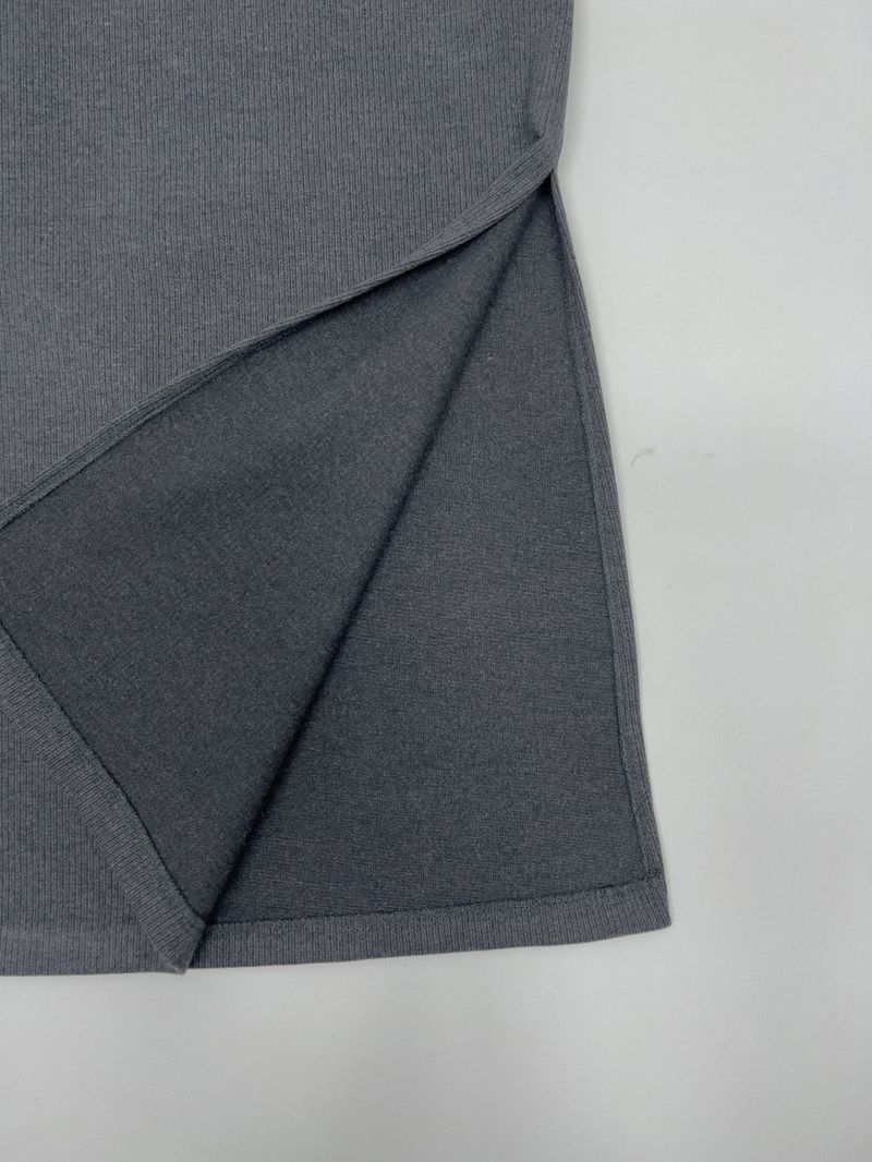 [Setup Available/FW] Lanba Ribbed Layered Long Skirt