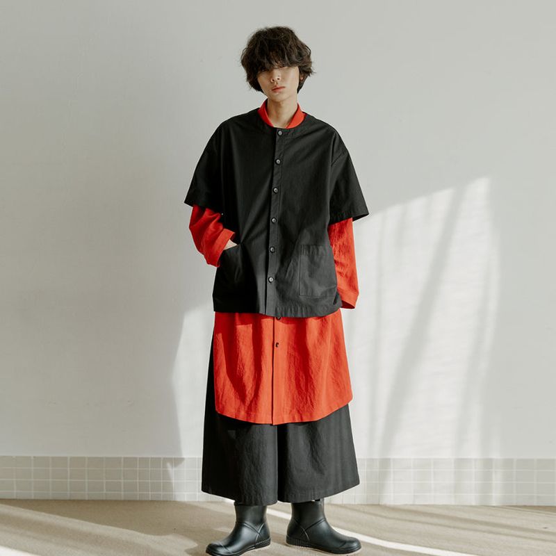 malen（マレン）の「unisex round half shirts jacket black（Tops）」