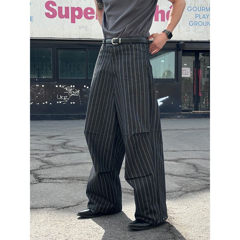 LAURANT（ロラン）の「[Unisex] Tuck stripe wide denim pants（Pants）」