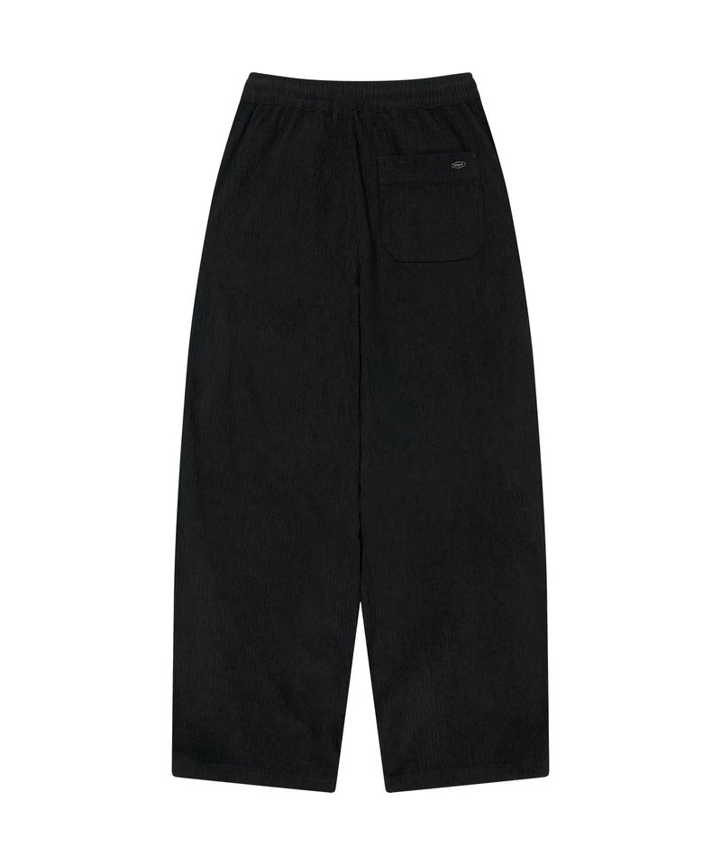 BRUSHED WIDE CORDUROY PANTS_BLACK