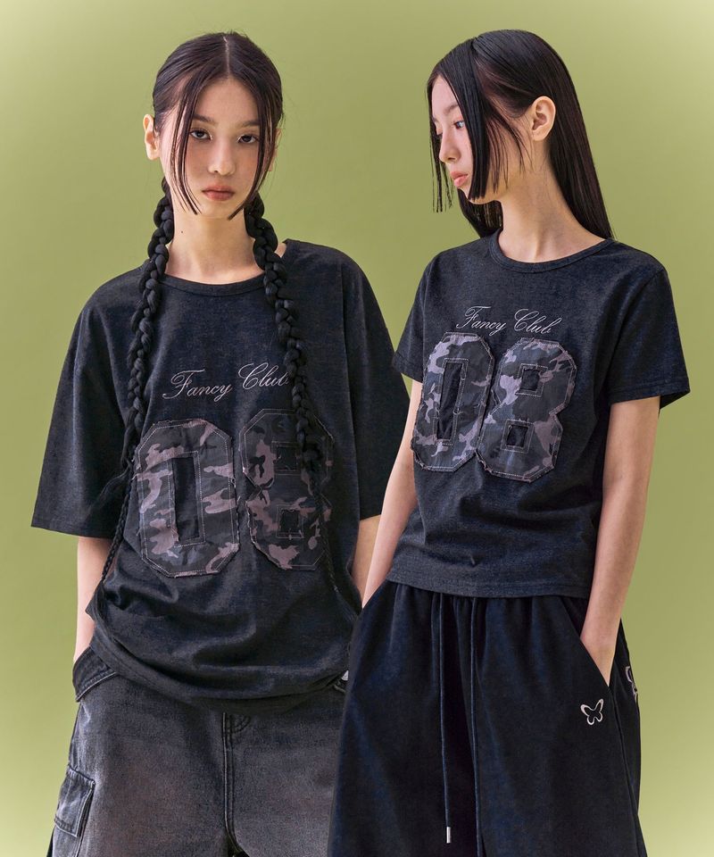 FANCY CLUB（ファンシークラブ）の「[NF] WAPPEN 08 TEE_(CHARCOAL)_F24QB295（Tops）」