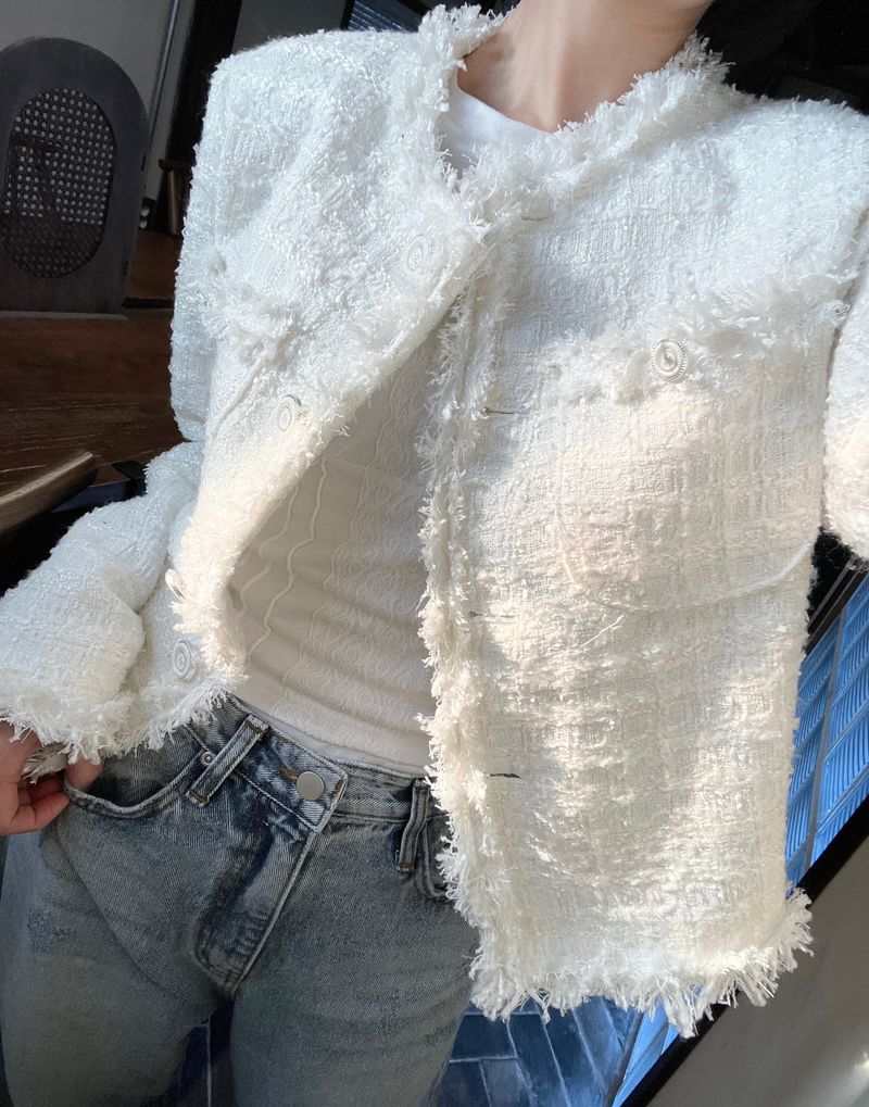 heenytsuki（ヒニツキ）の「Round pocket tweed jacket（Jackets/Outerwear）」