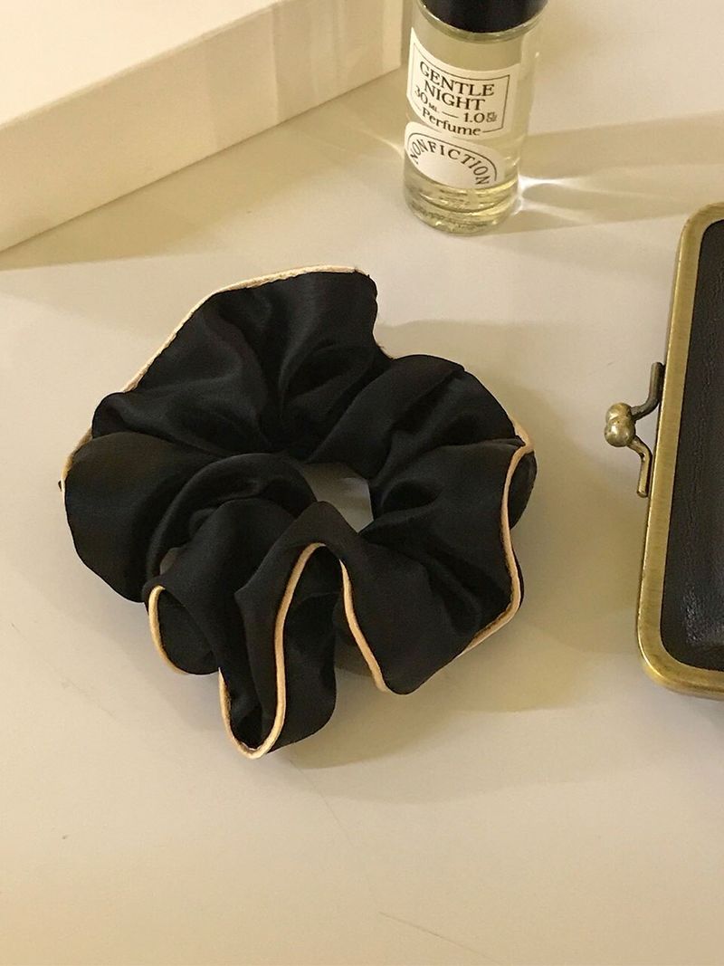oar Jenne Satin Scrunchie [Black]