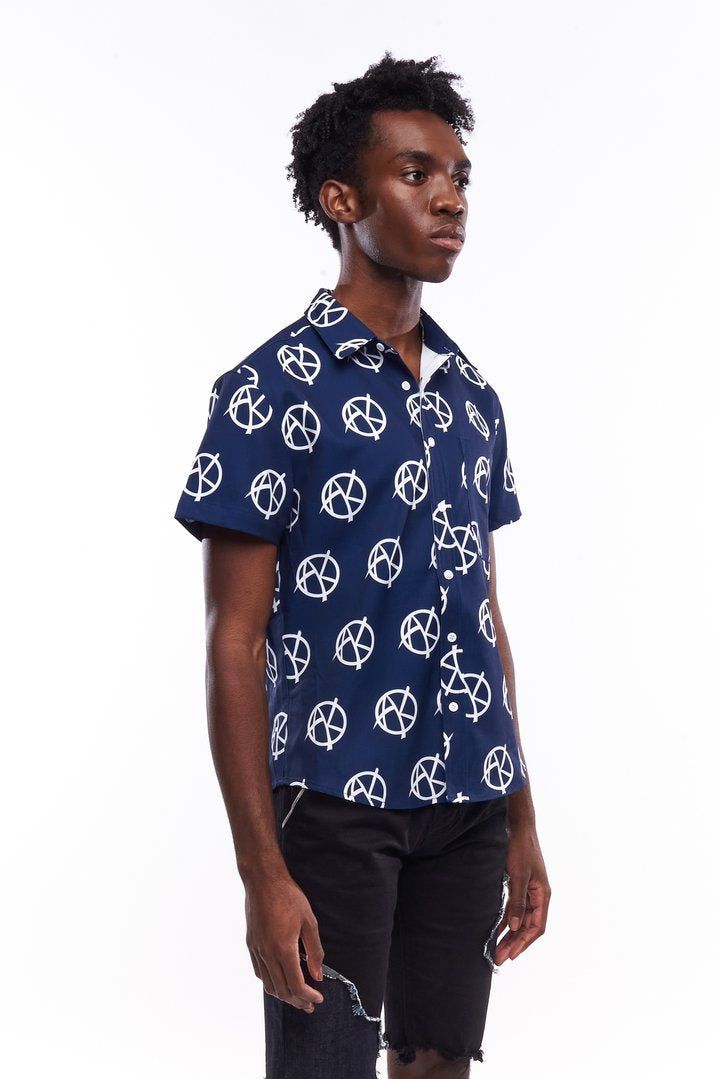 ANARCHY SATIN BUTTON DOWN
